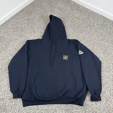 Bulwark FR Nomex Hoodie Mens Medium Navy Oilfield Workwear Flame Resistant USA