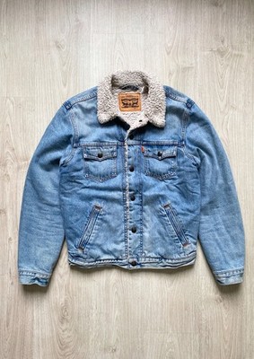 Levi s Sherpa Trucker Jacket Jacke - Orange Tab - Größe S