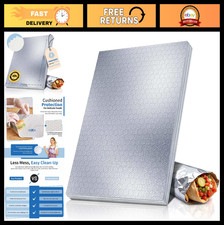 Heavy Duty Aluminum Foil Sheets - Precut Tinfoil Wraps for Burritos, Sandwiches,