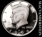 1996-S Silver Kennedy Half Dollar - Choice Gem Proof  Lustrous  #L5291