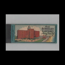 Full Length Matchbook Cover Hotel Berkeley-Carteret Asbury Park NJ