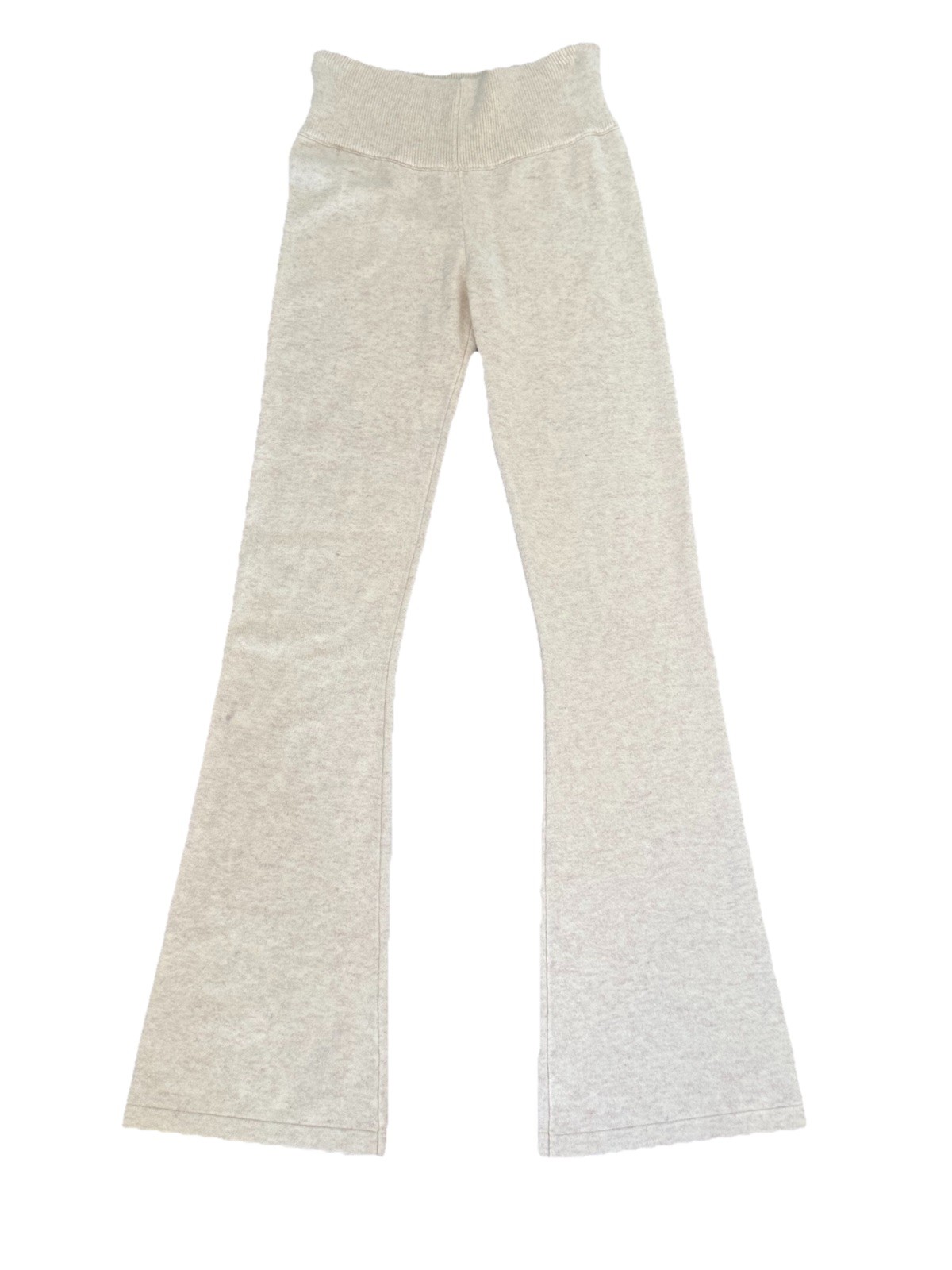 MY MUM MADE IT Flare Leg Pull On Pant Size S/M Rabbit Hair, Wool, Nylon Cream