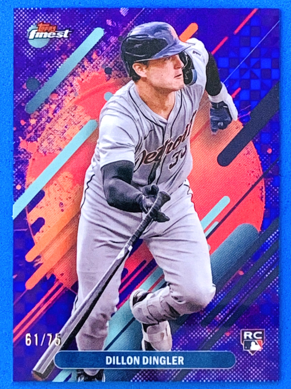 Dillon Dingler 2025 Finest Purple Checkerboard Rookie RC #294 RARE Tigers /75