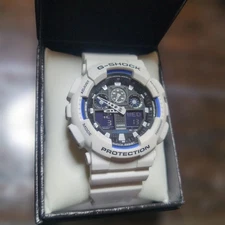 G-Shock GA-100B-7AJF Digital Quartz Watch Men’s White/Black/Blue G1205