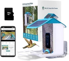 YBLOC Smart Bird Feeder Camera AI Recognition 2.4G WiFi Bird House BF002 - BLUE