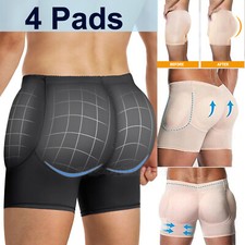 Men Butt  Hip Enhancer Briefs Padded Boxer Underwear Fake Ass Panty Body Shaper