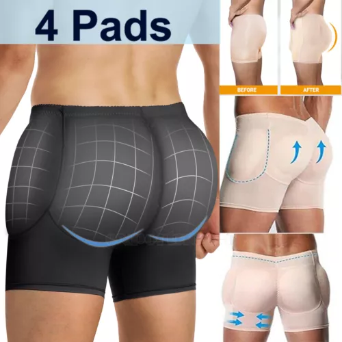 Men Butt & Hip Enhancer Briefs Padded Boxer Underwear Fake Ass Panty Body Shaper - Afbeelding 1 van 34