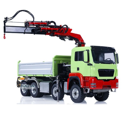 LESU 1/14 RC Hydraulic Assembled Painted 3-Way Dumper 8X8 Crane Tipper Model - Bild 5 von 11