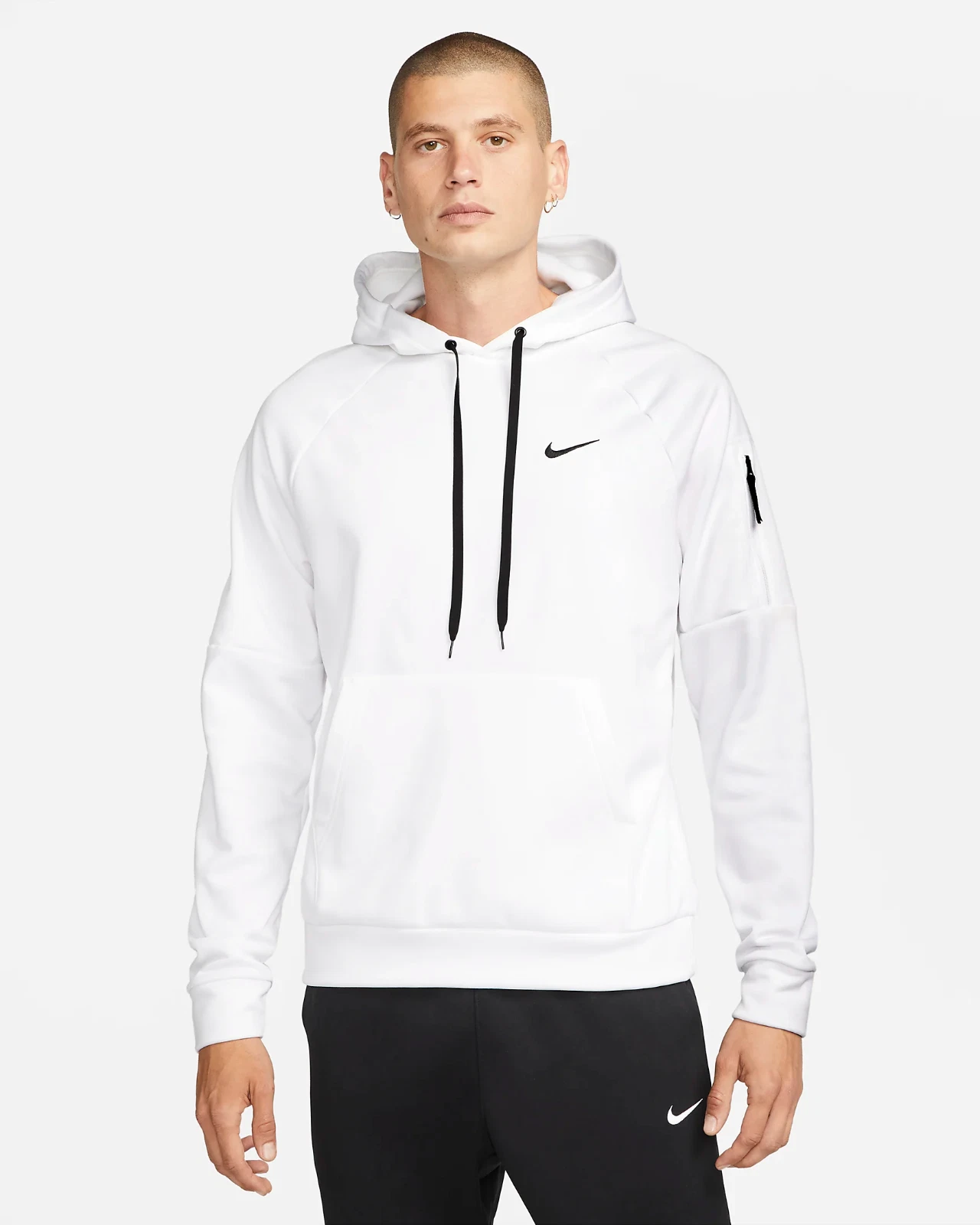 Nike Men's Therma-FIT Long-Sleeve Logo Hoodie, White Small S New with Tags