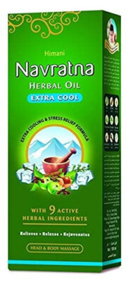 Himani Navratna Kräuterhaaröl mit 9 ayurvedischen Kräutern extra cool Bhringraj