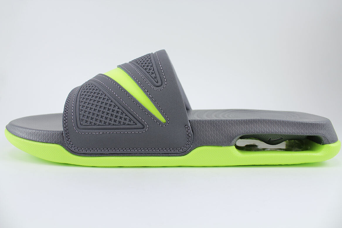 NIKE AIR MAX CIRRO SLIDE GRAY/VOLT SPORT SANDALS CAMDEN DC1460-003 