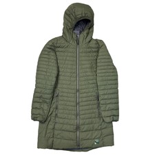Sprayway Puffer Jacket Duck Down Micro Hooded Green Womens Uk 10