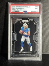 2020 Panini Chronicles Prizm Black RC Justin Herbert #PB3 PSA 9 MINT Chargers