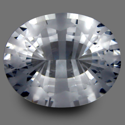 40.35Cts Sparkling Natural White Quartz Oval Shape 3D Cut Nice Brazil Gemstone