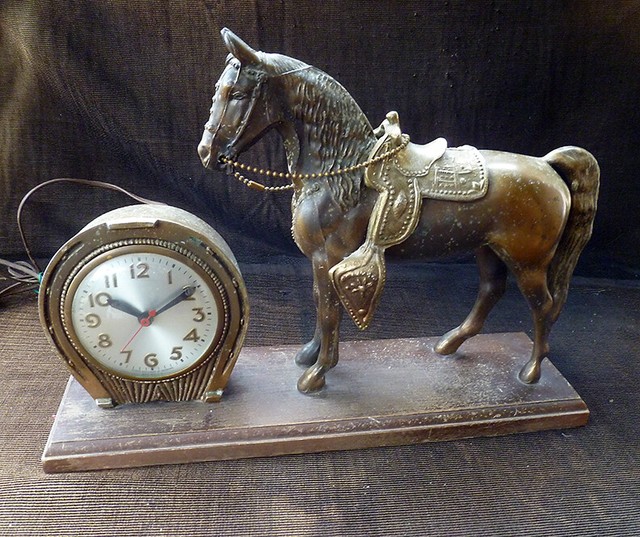  vintage SESSIONS HORSE CLOCK Horseshoe FOR PARTS or REPAIR eBay