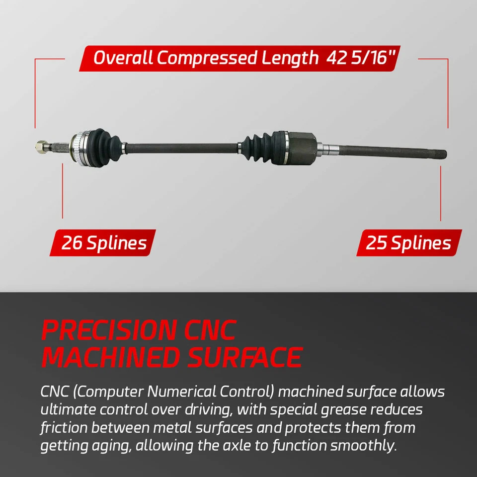 Eje delantero derecho CV para Dodge Grand Caravan Town&Country 1997-2004 AWD 4x4 Foto 2 de 4