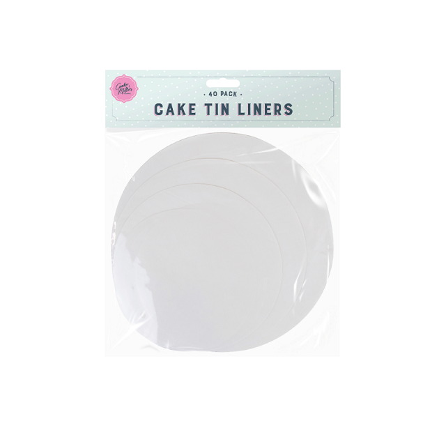 40 x Non stick round Greaseproof Circles Baking Parchment Paper