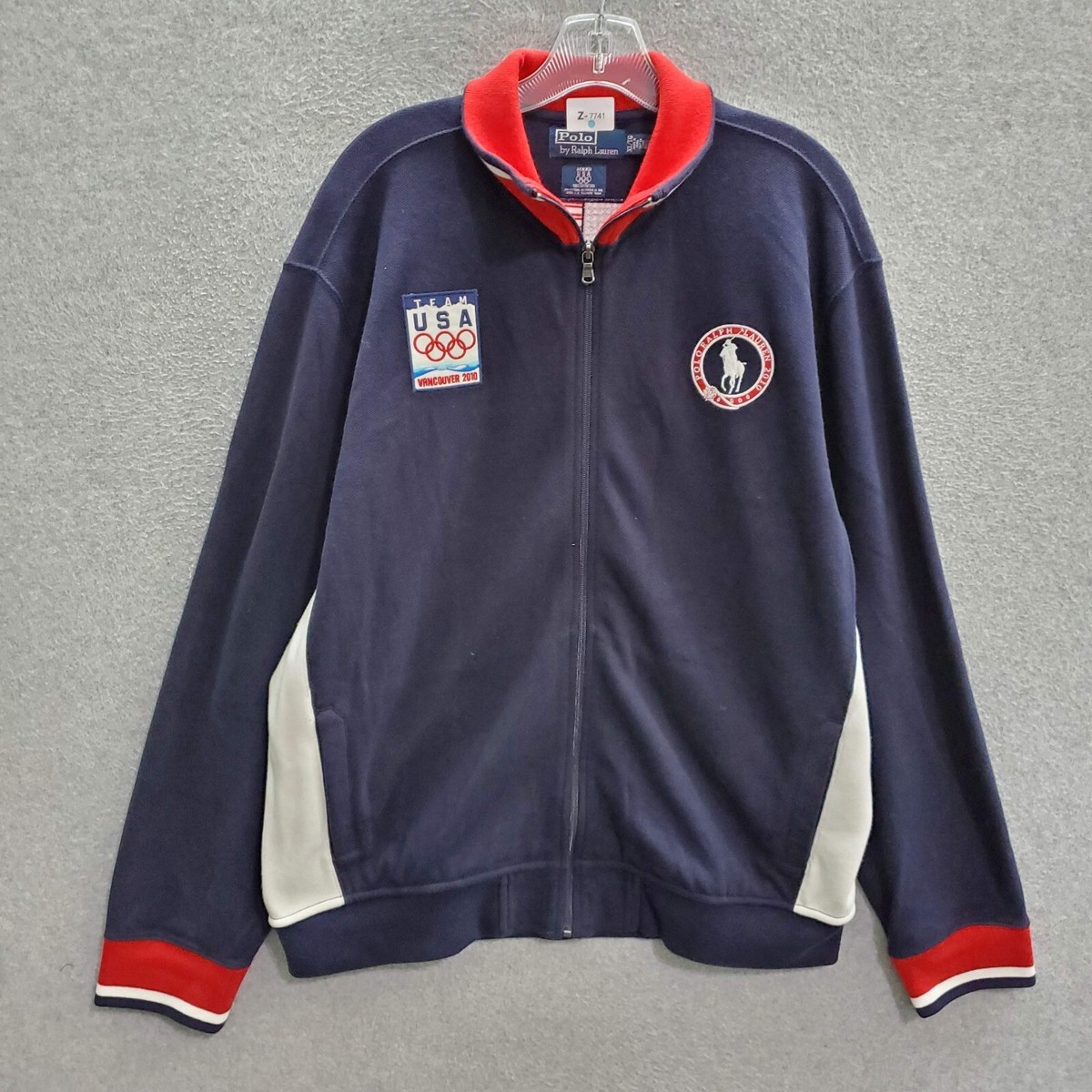 Polo Ralph Lauren Men Jacket XL Navy Team USA Olympic Vancouver