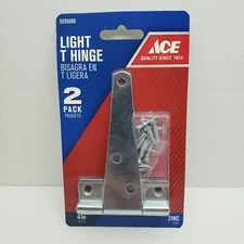 ACE  Light T Hinge   ZINC  2 Pack   4"  #5295688