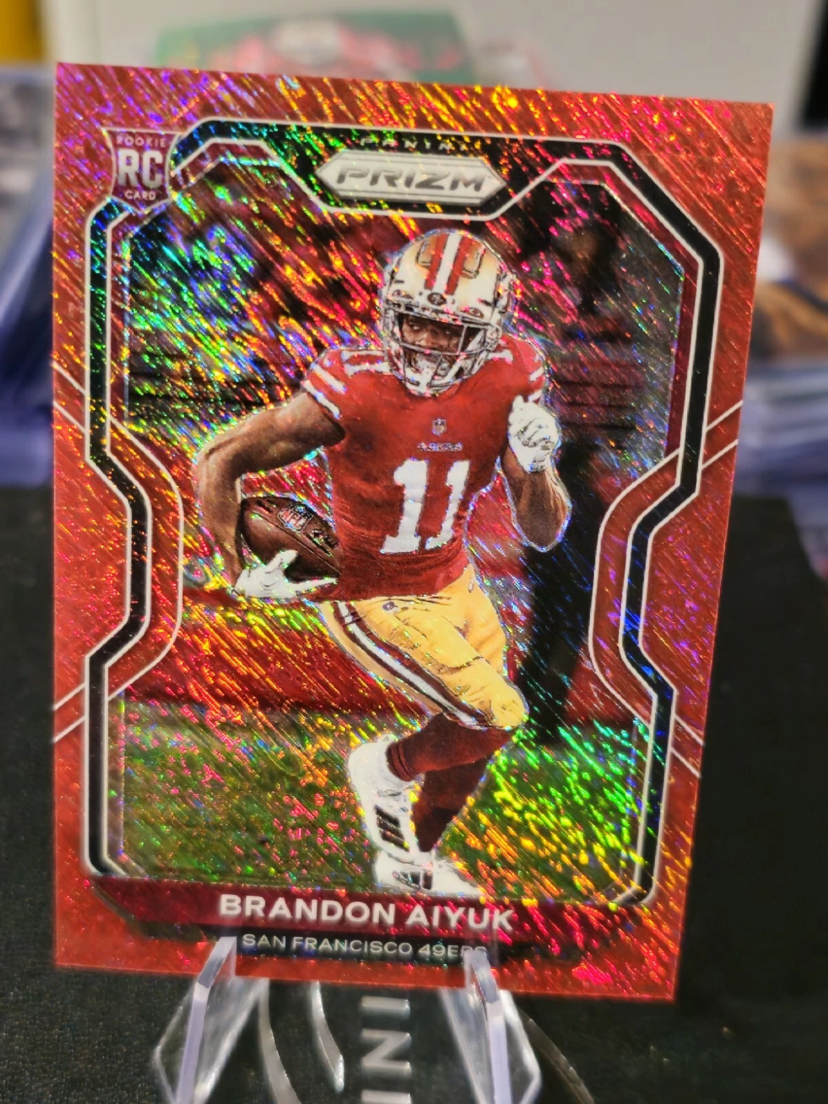 2020 Panini Prizm Red Shimmer Prizm #301 Brandon Aiyuk Rookie #02/35 49ers 🔥