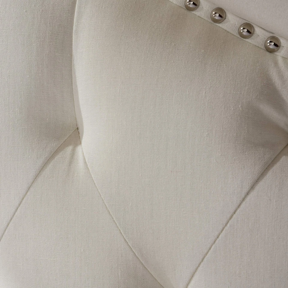 Cabecero de tela Christopher Knight Home Killian Queen / Marfil completo Foto 4 de 4