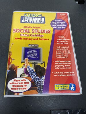Classroom JEOPARDY! Middle school game cartridge EI-7996K complete w user guide