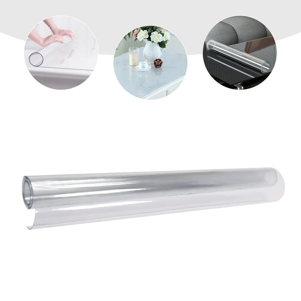 78 x 42Inch Table Cover Protector Table Pad Transparent 2mm Thick Desk Protector - Image 2 of 4