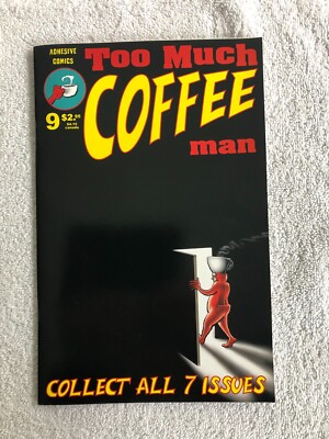 Too Much Coffee Man #9 (Apr 2000, Adhesive Comics) VF+ 8.5