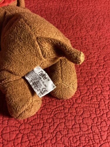 10 Zoll Russ Berrie Tyke brauner Hund Gämse Plüsch Stofftier Beanie Luv Haustiere Etikett - Bild 6 von 8