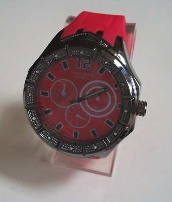 MEN'S TECHNO KING RED SILICONE BAND FASHION DRESSY/CASUAL HIP HOP WATCH