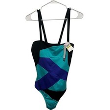 JAG One Piece Swimsuit Size 14 Tummy Control Colorblock NWT