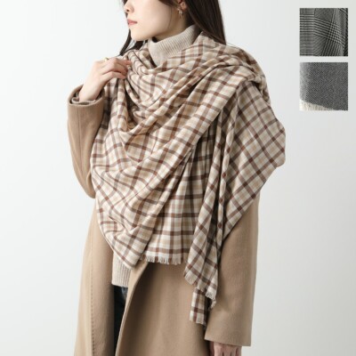 Weekend Max Mara Stole DIDA Women's Wool Scarf Glen Check Herringbone 3 Colors