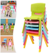 For Kindergarten Kid 6 Pack 11.02x20.87" Plastic Colorful Stackable School Chair