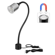 Magnetic LED Work Light with Flexible Gooseneck and Magnetic Base for Workshop