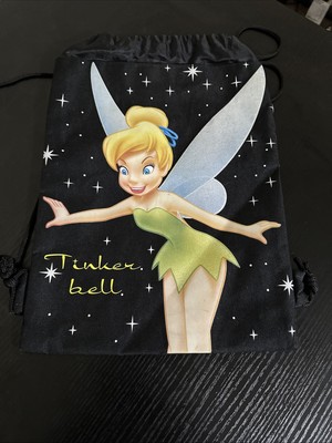 Tinkerbell Disney Vintage string back pack Rare Disney Tinkerbell Drawstring Tote | Mercari main image 2