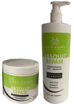 HAIRMONY Absolute Repair Professional Shampoo 946 ml  / Professional Mask 473 ml