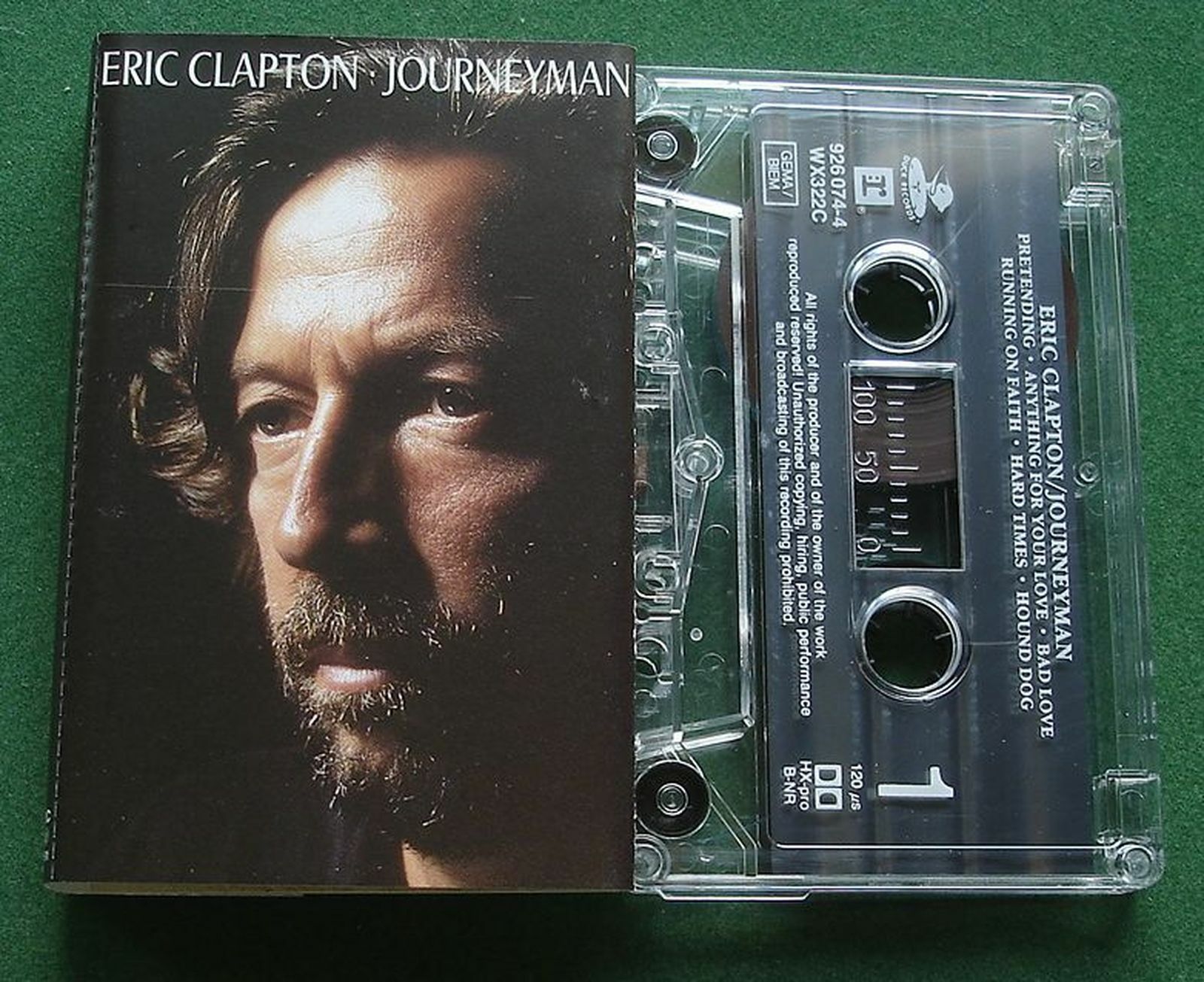 Eric Clapton Journeyman inc Bad Love / Hound Dog + Cassette Tape - TESTED