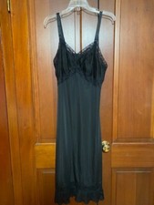 Vtg Black Charmode Slip
