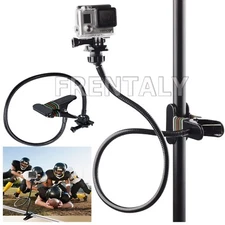 Extra long Jaws Flex Clamp Mount + Adjustable Neck Gopro Hero 6 5 4 3 2 Camera