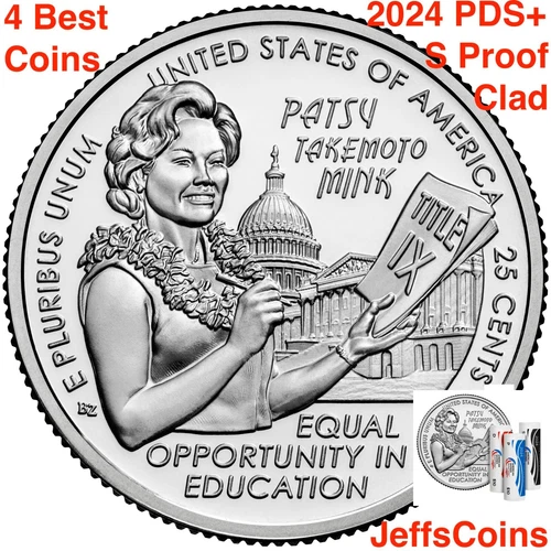 Photo of a 2024-P American Women Quarters Patsy Takemoto Mink from an eBay listing that sold on Jul 19, 2026