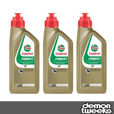 x Castrol Power Semi Synthetic 2T Engine Oil Litre