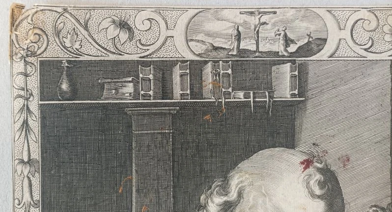 D. Marcus Evangelistes - Dietrich Krüger Crüger Kupferstich Markus Bildnis 1615 - Bild 4 von 4