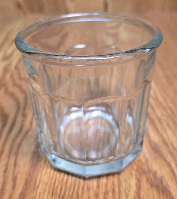 Unbranded Luminarc Clear 10 Panel Rolled Lip 16 Oz Barware Working Glass Tumbler
