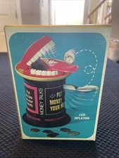 New Vintage 1975 Poynter Put Your Money Where Your Mouth Is 'Money Hungry Bank