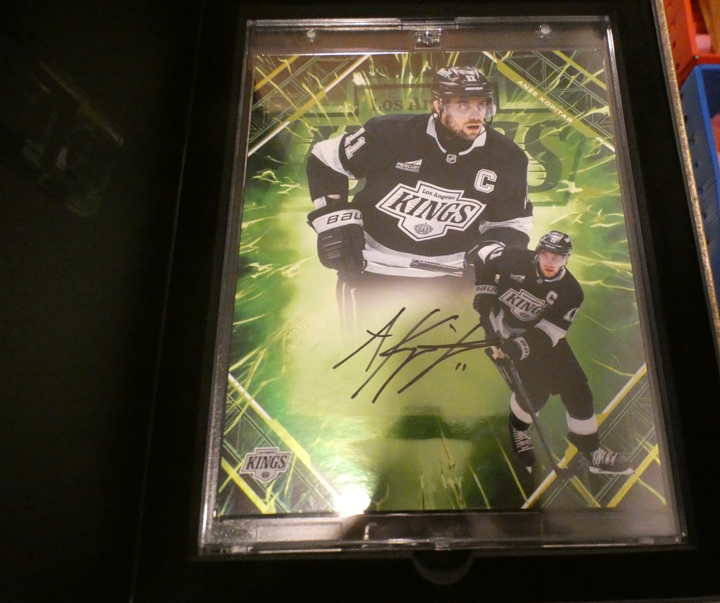 Anze Kopitar Autographed Signed Los Angeles Kings 2026 Fanatics Under Wraps Emanate NHL Hockey /99 Green 
