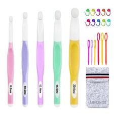 Large Sizes Crochet Hook Ergonomic Crochet Hooks Set,Big Crochet Hooks 8mm 10...