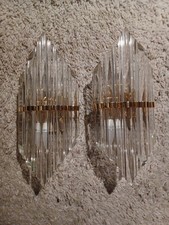 2 Stück Wandlampe 60er-/70er Jahre VENINI STYLE Italian Murano Glass HOZODESIGN
