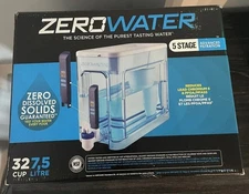 ZeroWater 32 Cup 5-Stage Water Filter Pitcher Dispenser NSF Certified TDS Meter