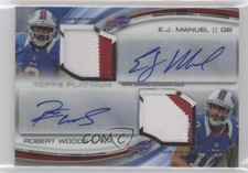 2013 Platinum Rookie 6/25 EJ Manuel Robert Woods RPA Dual Patch Auto RC 3b8