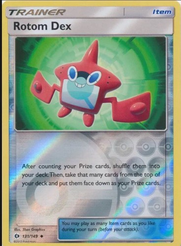 Rotom Dex 131/149 - Sun & Moon Base Set - Reverse Holo - NM - Picture 1 of 3